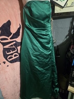 Strapless Emerald Green Prom Dress